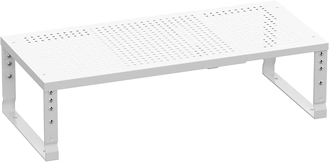 Cabinet Shelf,Expandable Adjustable Stackable Kitchen Organizer,for cabinets, Kitchens, countertops, bathrooms Shelf Organizer(1Pack/White,Large)