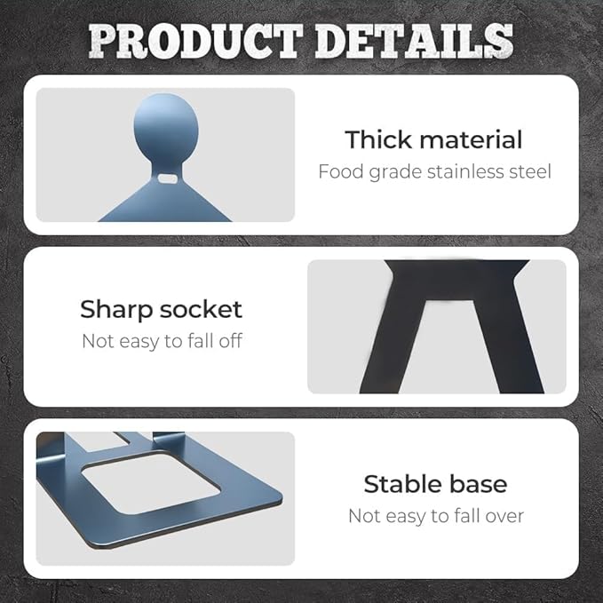 2025 Stainless Steel BBQ Sausage Holder – New Creative Standing Man Sausage Rack, Funny Shape Metal Hot Dog Grill Holder, Hot Dog Roasting Sticks for Outdoor Camping (2 PCS)