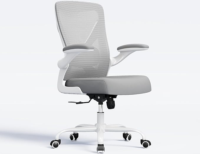 Ergonomic Office Chair - X-Shaped Computer Desk Chair Comfy, Gaming Chair, Office Chair with Lumbar Support, Mesh Office Chairs, Desk Chair for Long Hours(White Ash)
