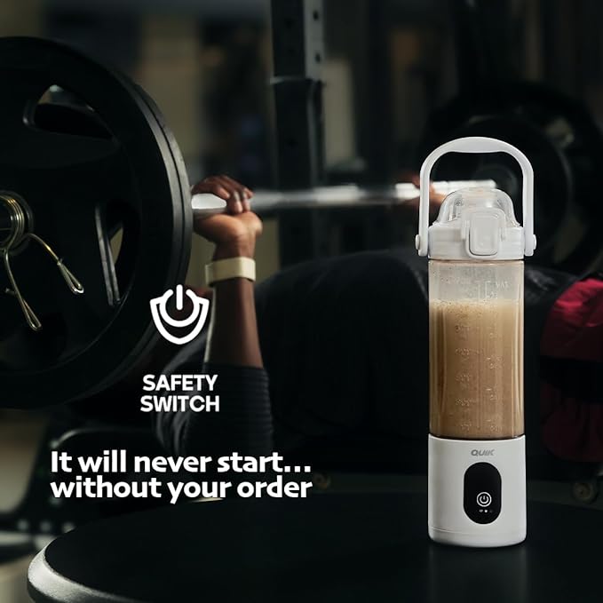 Portable Blender - Cordless 24oz. Personal Blender for Shakes and Smoothies, Licuadora, BPA Free - Ice Crush, Dishwasher safe parts, Waterproof, Triple Batteries, Juicer Cup (White)