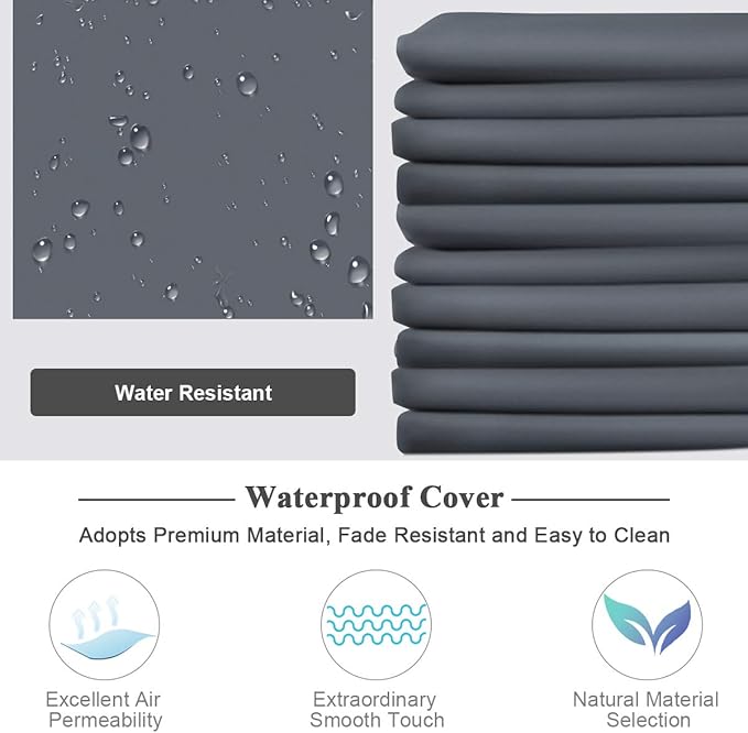 Tangkula Patio Corner Sofa Set 3 Piece, Outdoor Rattan Sofa Set, Includes Lounge Chaise, Loveseat & Coffee Table, Patio Garden Poolside Lawn Backyard Furniture