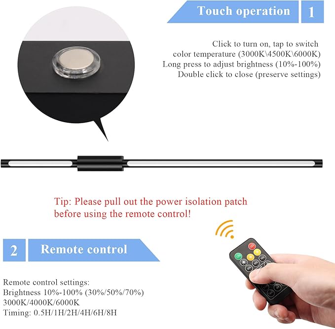 2 Pack Battery Powered Wall Sconces 6000mAh Rechargeable Dimmable LED Wall Lights for Living Room, Hallway, Bedroom, 23.6in Living Room Dressers, 23.62 in