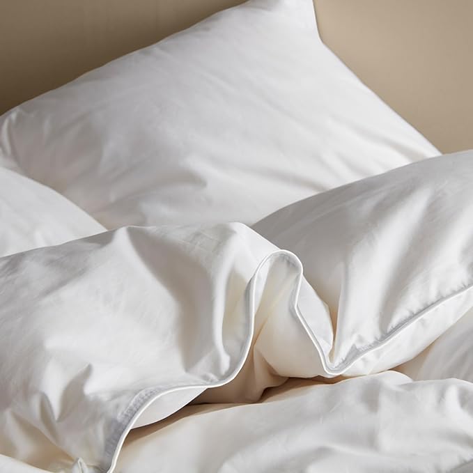 zzlamb Toddler Comforter Kids Crib Blanket, Warm Baby Down Quilt Crib Comforter Small Duvet Insert, Lightweight Soft Noiseless Cotton-Blended Shell Down Proof Machine Washable, White 45x60in