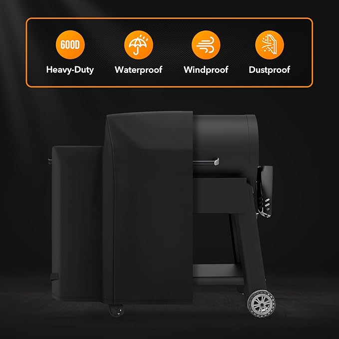 Heavy Duty 600D Polyester Cover Compatible with Pit Boss Competition Series 1600 PB1600CS , Titan Wood Pellet Grill, Pro Series 1600 Elite Grill,Navigator 1600 Wood Pellet Grill without Smoke Stack