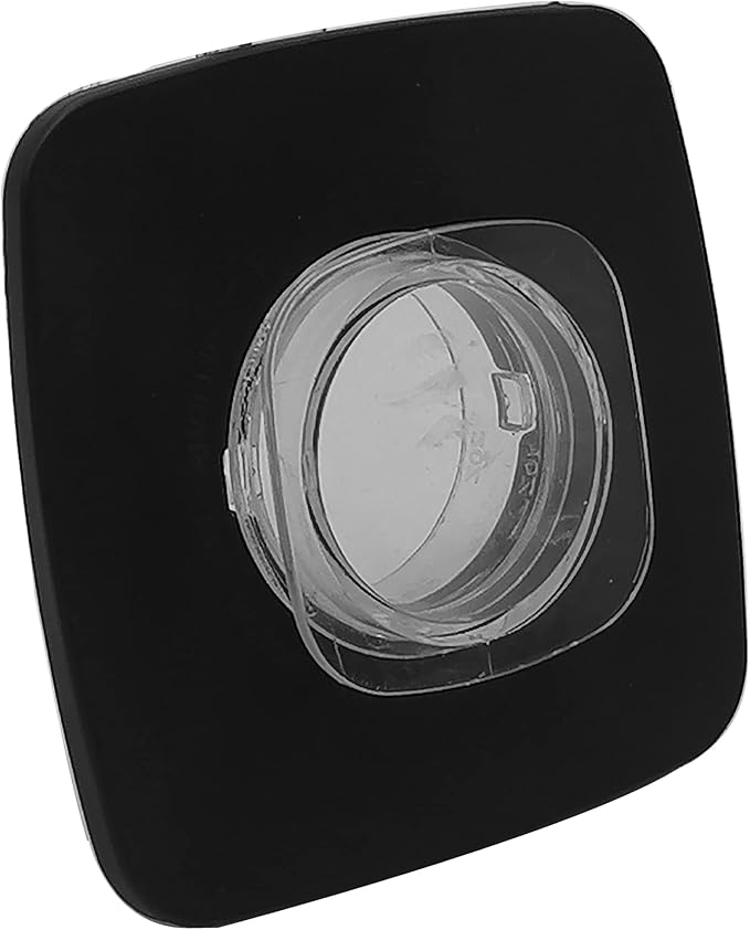 Replacement Blender Square Lid 014357-050-090 and center cap. 4" diameter, Compatible with all Oster Blender/Chopper 5-Square cup jars (Plastic, 5-cup jar lid)