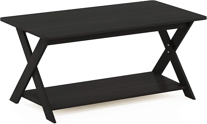 FURINNO Modern Simplistic Coffee Table, Espresso