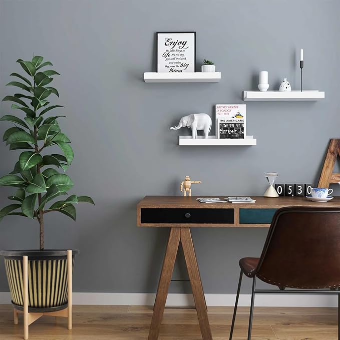 Large-Planter-Indoor-Outdoor Plant Pots, 14 inch 4 Pack Plastic Flower Pots with Saucer And Drainage Holes, Modern Garden Planters For Planting Medium Large Plants， Decorative Resin Garden Pots