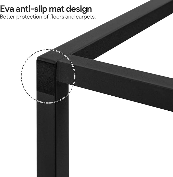 HOOBRO Dining Bench, 47.2 Inch Industrial Style Kitchen Table Bench, Steel Frame, Easy to Assemble, for Kitchen, Dining Room, Charcoal Gray and Black BC12CD01