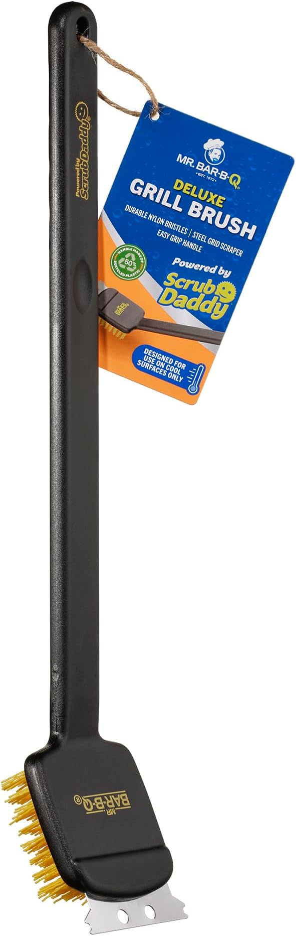 Mr. Bar-B-Q 18” Deluxe Grill Brush Powered by Scrub Daddy