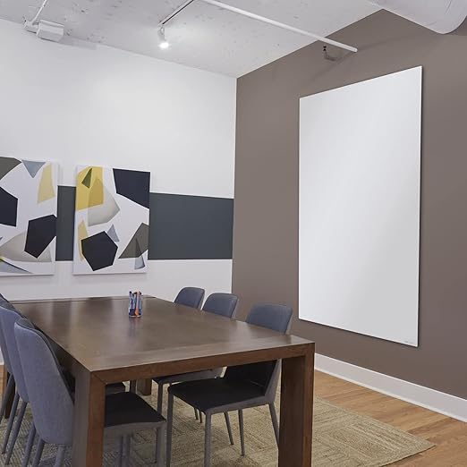 Quartet Glass Whiteboard, Magnetic Dry Erase Board, Wall Mounted Whiteboard for Office, School and Home, 42"W x 74"H, White (Q014274IMW)