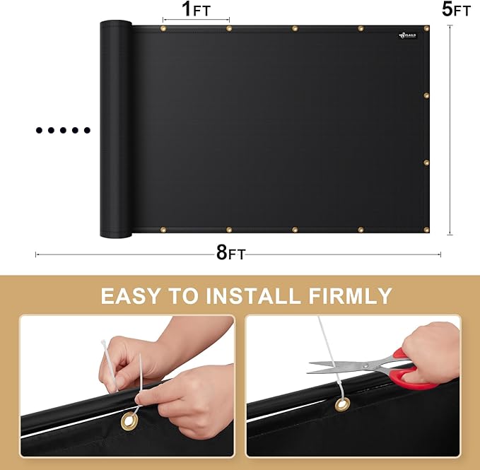 Heat Shield Behind Grill Heat Shield Mat for Wall, Deck Fence, Railing, Grill and Refrigerator, Heavy Duty Fireproof Cover and Screen Protect Deck Railing from Grill, 5'x8'