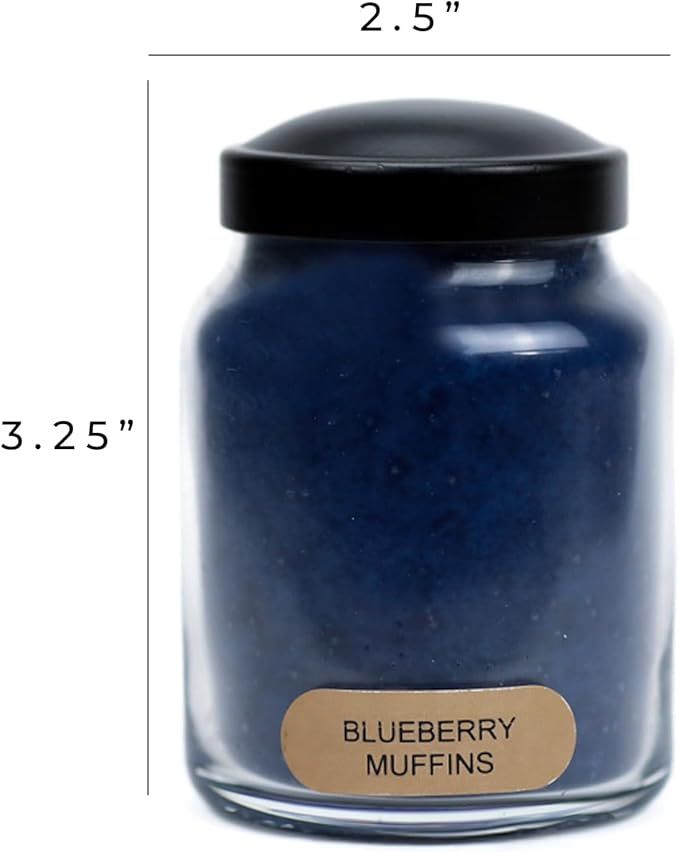 A Cheerful Giver - Blueberry Muffins Baby Scented Glass Jar Candle (6oz) with Lid & True to Life Fragrance Made in USA