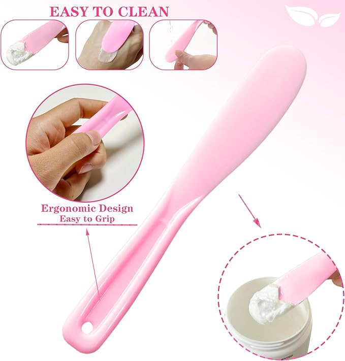 12Pcs Face Mask Mixing Bowl Set DIY Silicone Facial Mask Bowl for Home Salon Spa Face Skin Applicator Bowl with Stir Sticks, Black,White,Pink