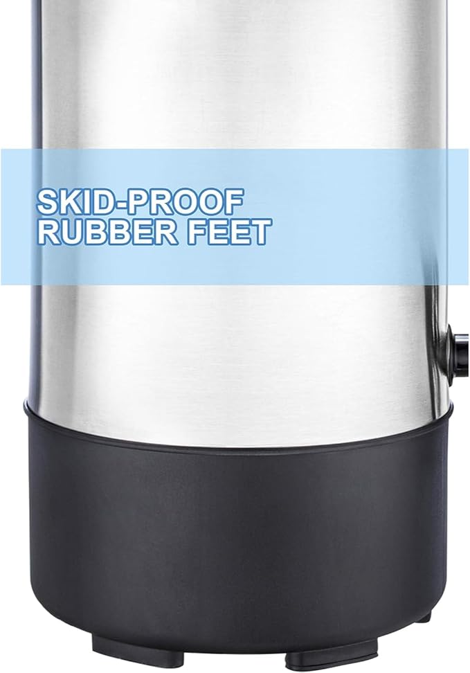 SYBO SR-CP35C Commercial Grade Stainless Steel Percolate Coffee Maker Hot Water Urn for Catering, 30-Cup, 3.5L, Metallic