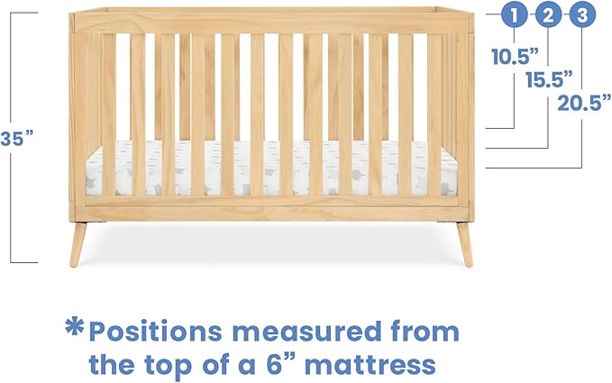 Delta Children Essex 4-in-1 Convertible Crib Greenguard Gold Certified, Natural