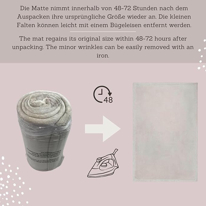 Premium Baby Play Mat 60”x80” Light Gray – Cloud-Soft Coral Velvet Memory Foam Rug for Crawling & Play – Non-Slip, Water-Repellent, Easy-Care Tummy Time Mat – Non-Toxic Padded Playmat