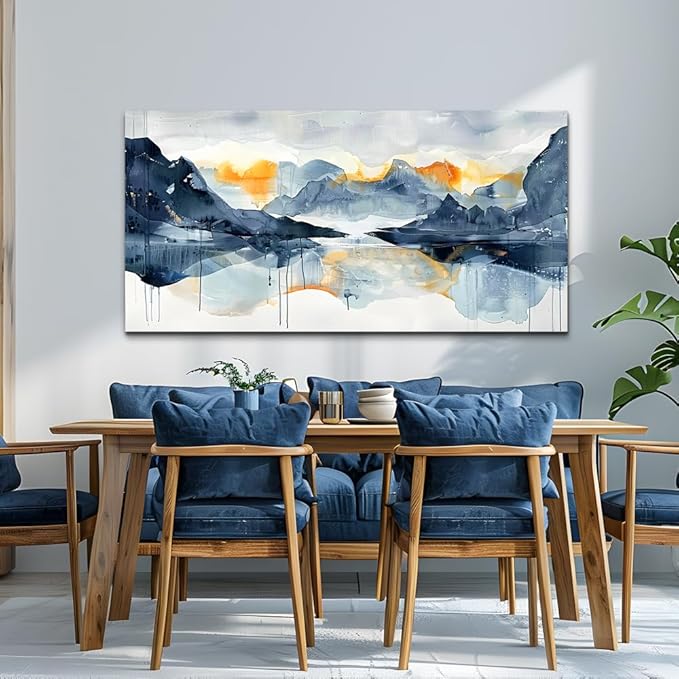 FUHAIHUA Large Canvas Wall Art For Living Room Home Decorations For Bedroom Office Wall Decor Abstract Watercolor Pictures Aesthetic Paintings Art Prints Contemporary Decor 30x60 In