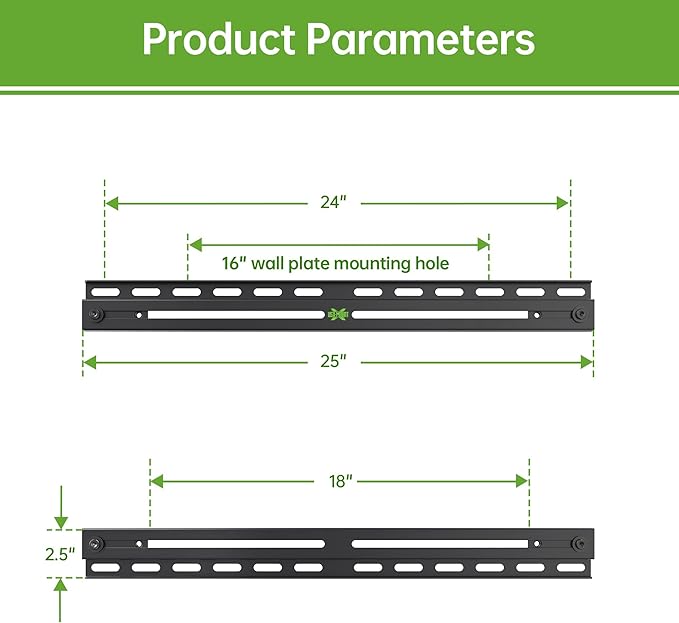 USX MOUNT TV Mount Extension Bracket for Televison Wall Plate, Fitting 16-24 inch Wood Stud and Easy for TV Centering, Max Loading Capacity 154LBS, XAS702