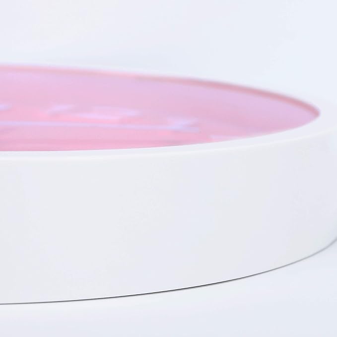 Lafocuse 12 Inch Silent 3D Numbers Pink Wall Clock for Living Room Decor, Battery Operated Pink Clocks for Girls Room Bedroom Kitchen