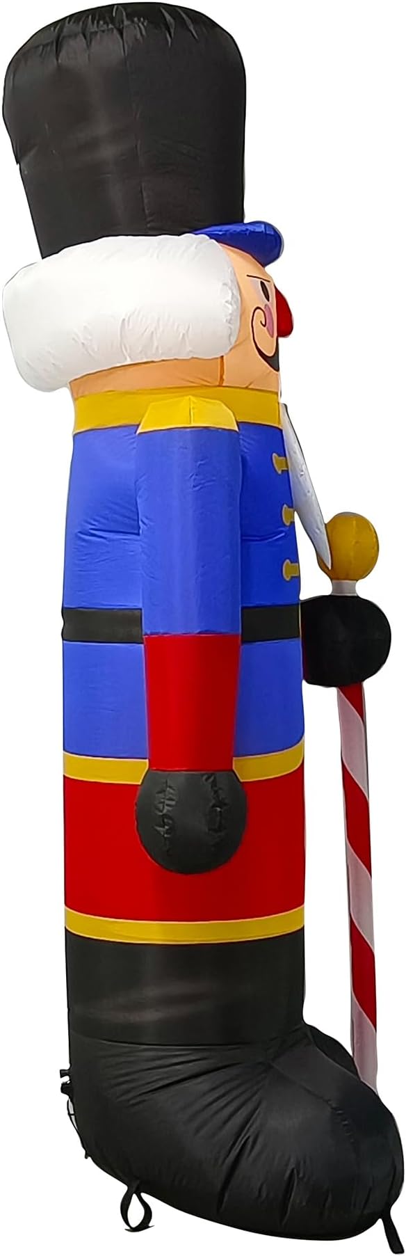 2 Packs 8ft Nutcracker Soldier Christmas Inflatable Decor for Yard/Outdoor/Lawn/Porch Decor (Red/Blue Nutcracker)