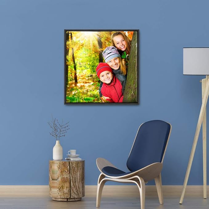 wall26 Framed Custom Canvas Wall Art for Living Room, Bedroom Canvas Prints for Home Decoration Ready to Hang - 16"x16", Black Frame