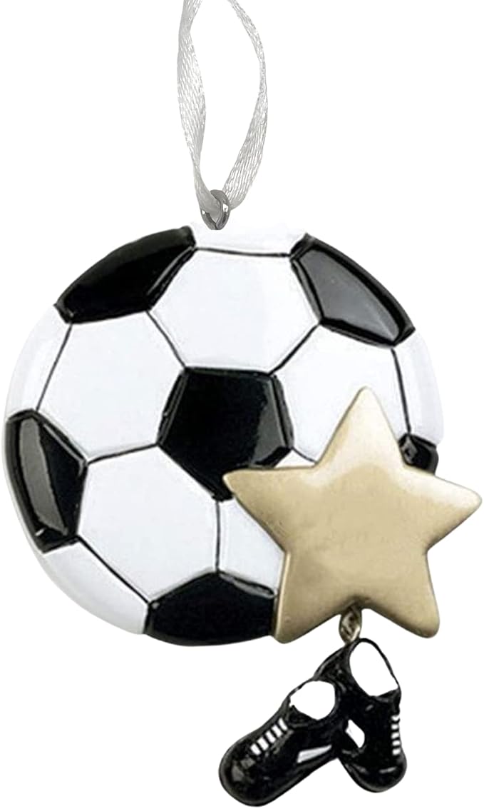 2025 Soccer Christmas Ornament – Personalized Soccer Ball Holiday Keepsake – Custom Soccer Ornament for Kids, Players & Fans – Unique Sports Decoration & Gift for Soccer Lovers (Soccer Star)