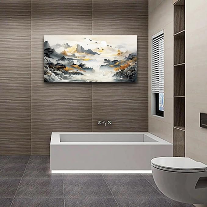 Lapremoly Large Size Wall Art For Living Room Wall Decor For Office Bedroom Wall Decor Abstract Mountain Landscape Canvas Prints Wall Painting Artwork Modern Ready To Hang Home Decorations 20"X40"