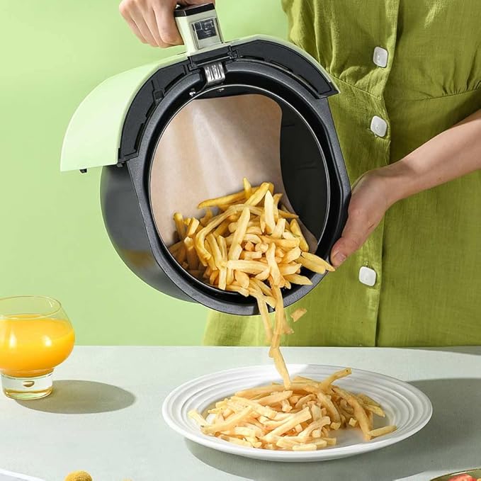 200PCS Parchment Paper, 9 Inch Square Air Fryer Liner, Filter Paper, (100 Perforated & 100 Imperforate), Non-Stick Baking Paper for Steamers, Cake Pan