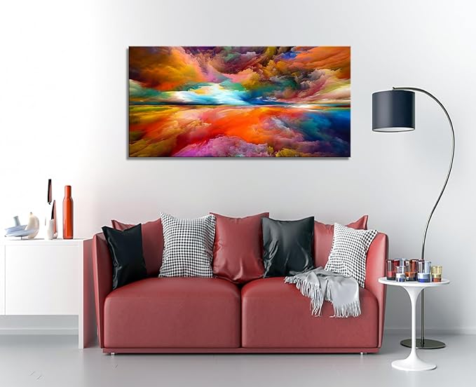 YYYYHPP YP2062 Abstract Wall Art Colorful Clouds Landscape Pictures Canvas Prints Paintings Ready to Hang for Living Room Bedroom Kitchen Home and Office Wall Decor