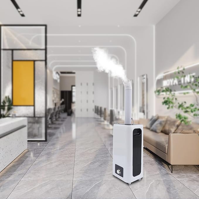 Industrial Ultrasonic Humidifier, 23.8L/6.29Gal Commercial Automatic Humidifier for 1614-2153ft² Rooms, 2000ml/h Mist Output, Fruits and Vegetables Preservation Sprayer