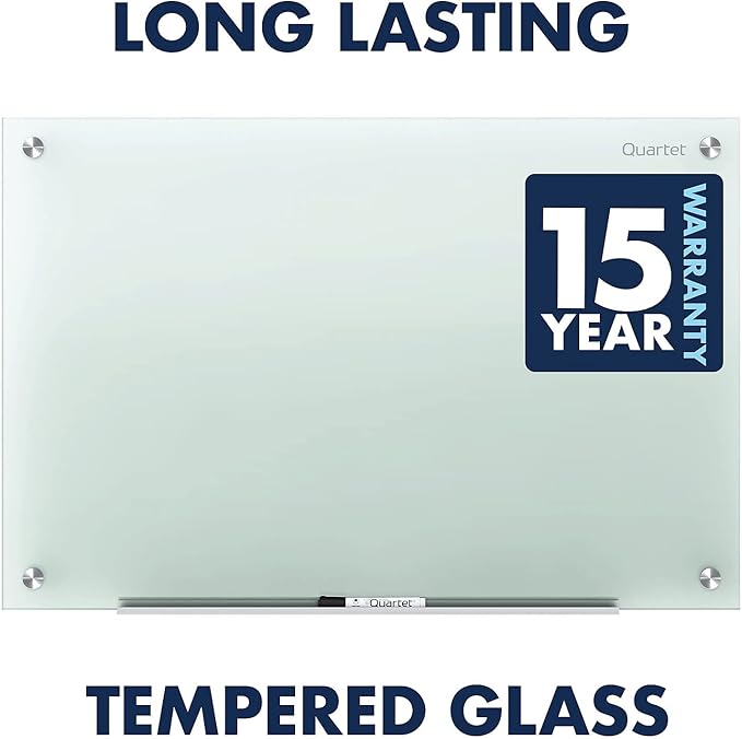 Quartet Glass Whiteboard, Non-Magnetic Dry Erase White Board, 4' x 3', Frosted Surface, Infinity (G4836F)
