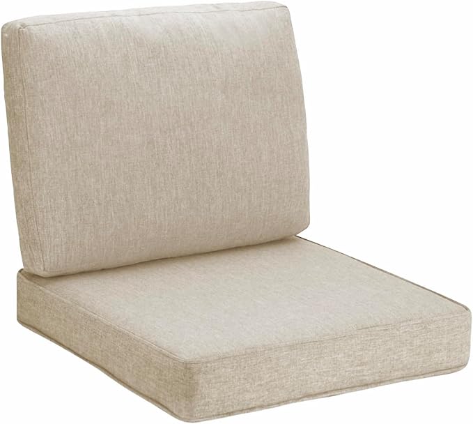 JMGBird Outdoor Cushion Tufted Pillow, Deep Seat Outdoor Chair Cushion Set 22"x22" Patio Cushions for Outdoor Furniture