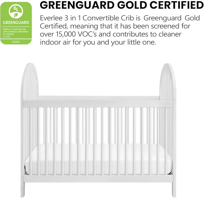 Soho Baby Everlee 3-in-1 Island Crib, Whitewash