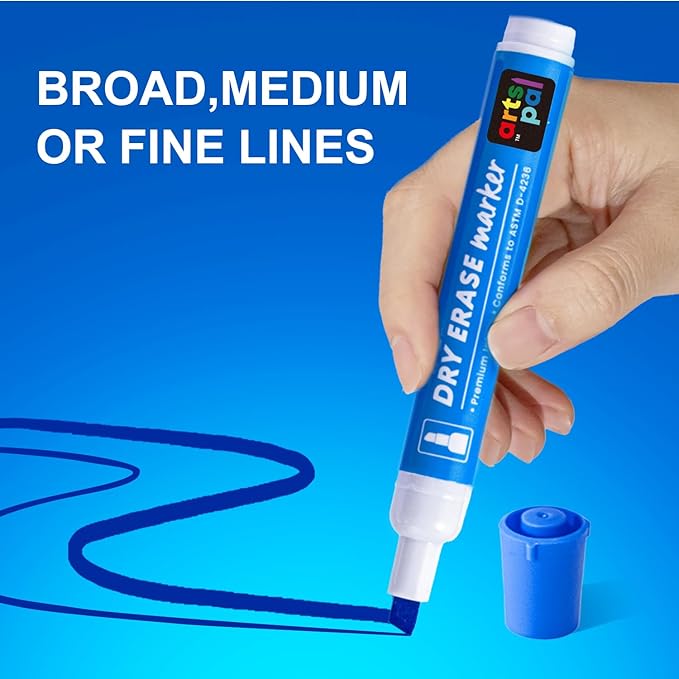 Dry Erase Markers, 48 Count 6 Vibrant Colors, Chisel Tip, Low Odor, Easy Erase, Whiteboard Markers for Classroom, Office, Home, Teachers, Kids, Creative Projects, Back to School Supplies