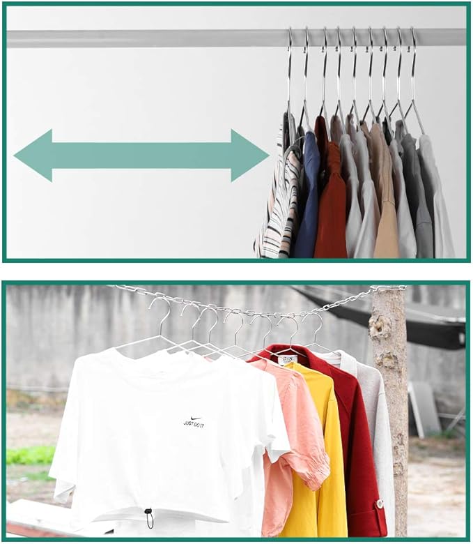 Metal Hangers Clothing Heavy Duty for Closet 40 Pack Stainless Steel Hanger 16.5in by WYCQKL