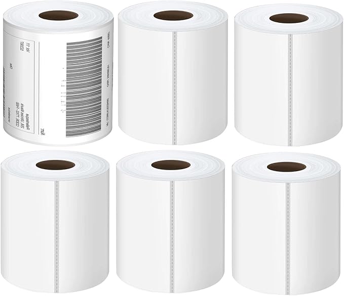 Thermal Labels 4x6 Roll - 1500 Labels, Industrial Labels Direct Thermal Perforated Postage Shipping Label for Rollo, Zebra, MUNBYN and Polono Thermal Printer (NOT for DYMO)