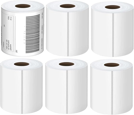 Thermal Labels 4x6 Roll - 1500 Labels, Industrial Labels Direct Thermal Perforated Postage Shipping Label for Rollo, Zebra, MUNBYN and Polono Thermal Printer (NOT for DYMO)