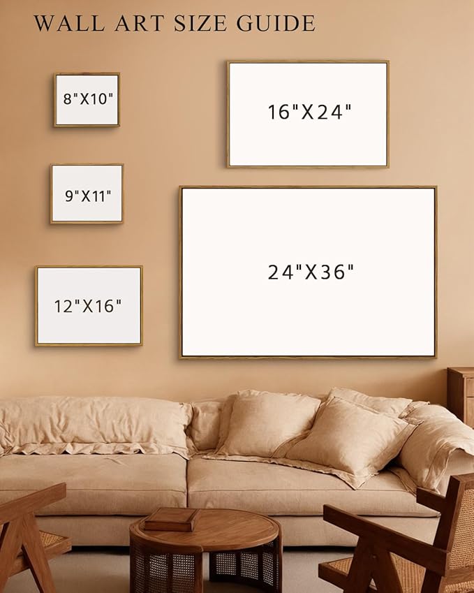 InSimSea Framed Canvas Wall Art Vintage Decor, Riverside Small Town Large Canvas Prints Home Decor, Rustic Farmhouse Hanging Wall Decor for Bedroom Living Room, 24"x36"