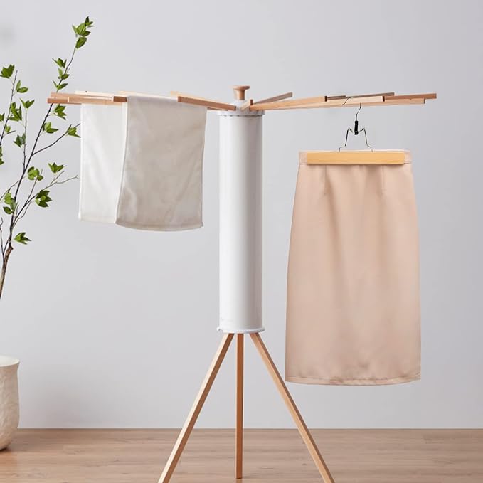 Nature Smile Wooden Pants Skirt Hangers, Smooth Finish Solid Wood Non Slip Jeans Slack Clamp Hangers Hair Extension Hangers (10 Pack Natural)…