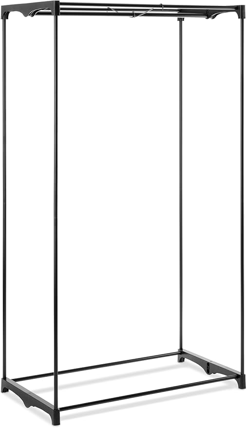 Whitmor 36-inch Clothes Closet - Double Door Portable Closet - Store Seasonal Clothing - Blue Fabric Cover