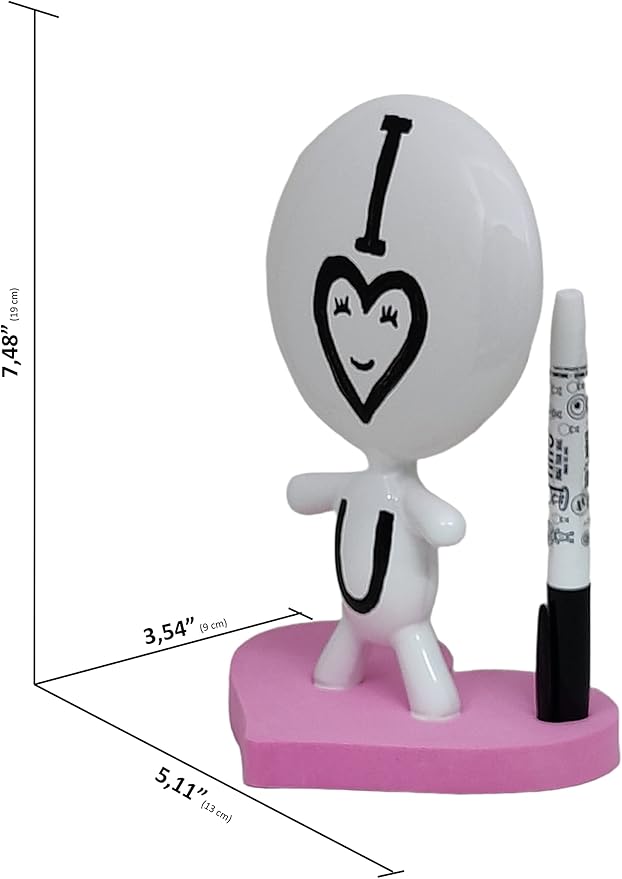 Gift idea - Dry Erase Board - TITTO in Love, Draw Your Ideas - Ideal for Home & Office Decor - Pink Work Home Office (Pink)