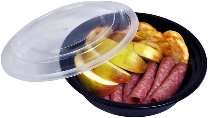 Green Direct Meal Prep containers 16 Oz. Round Microwavable Food Container with Lid /Portion Control Pack of 10