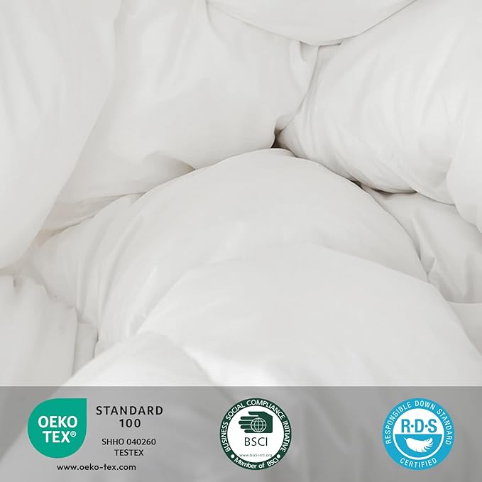 zzlamb Kids Toddler Comforter Crib Blanket, Warm Baby Down Quilt Crib Comforter Small Duvet Insert, Lightweight Soft Noiseless Cotton-Blended Shell Down Proof Machine Washable, White 41x48in