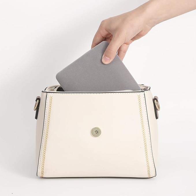 Ring Storage Boxes for Multiple Rings, Compact and Stylish Travel Jewelry case, Portable Small jewelry Organizer Box Tray Gift for Women, Girl(Grey)