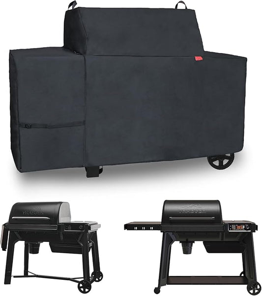 Grill Cover Fits Traeger Grills Woodridge Pro Electric Wood Pellet Grill and Smoker TFB97JLH,Outdoor Full-Length Heavy Duty Waterproof 600D Cover Compared to Traeger BAC776