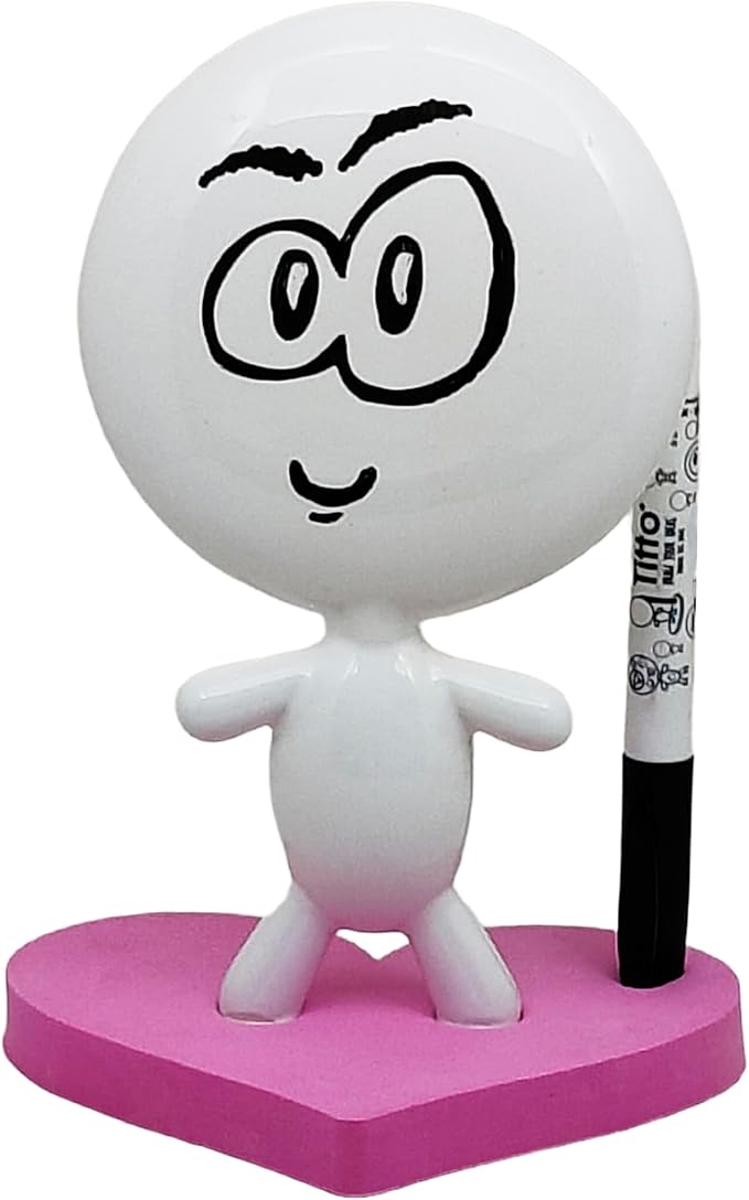 Gift idea - Dry Erase Board - TITTO in Love, Draw Your Ideas - Ideal for Home & Office Decor - Pink Work Home Office (Pink)