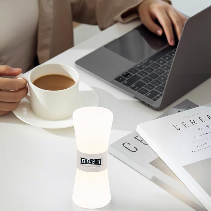 LED Visual Timer Sand Hourglass, Digital Countdown Clock with Flowing Light, Pomodoro and Productivity Timer for Kids, Focus, Study, Meditation