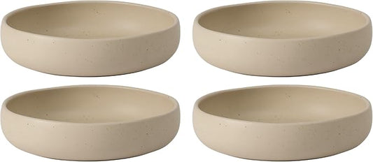 Bloomhouse Corsica Clay 4 Piece Meal, Dinner, Pasta Bowl Set - Cappuccino Cream