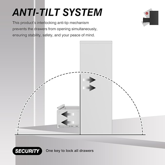 4 Drawer File Cabinet with Lock, Metal Filing Cabinets, Vertical Small Filing Cabinet Steel Lockable Storage Cabinets for Home Office to Organization Hanging Letter/Legal/F4/A4