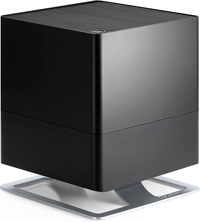 Stadler Form humidifier Oskar, energy-saving humidifier for rooms up to 540 square feet, evaporator with automatic switch-off, dimmable LEDs, very quiet, black